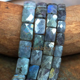 Labradorite Loose Stone Beads Rectangle Faceted Strand