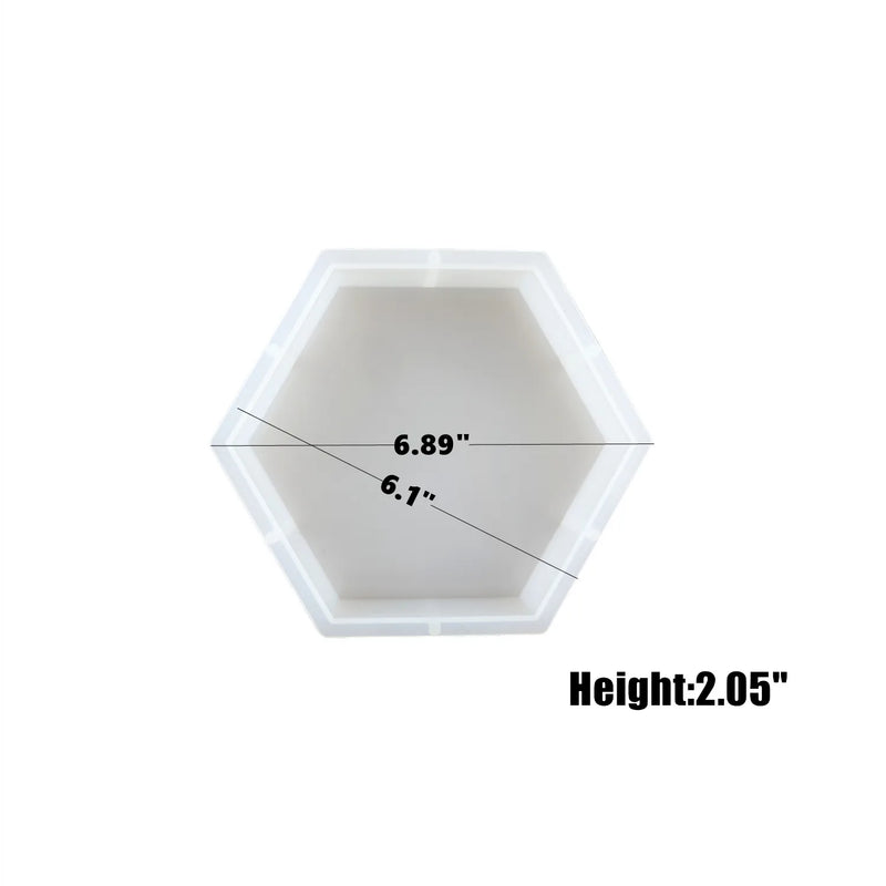 Large Hexagon Mirror Silicone Mould DIY Pillow Mold