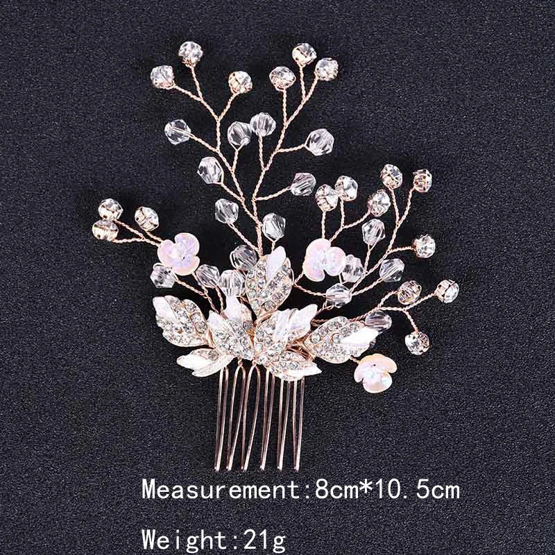 Wedding Hair Combs Pearl Crystal Decoration Tiara