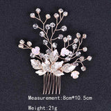 Wedding Hair Combs Pearl Crystal Decoration Tiara