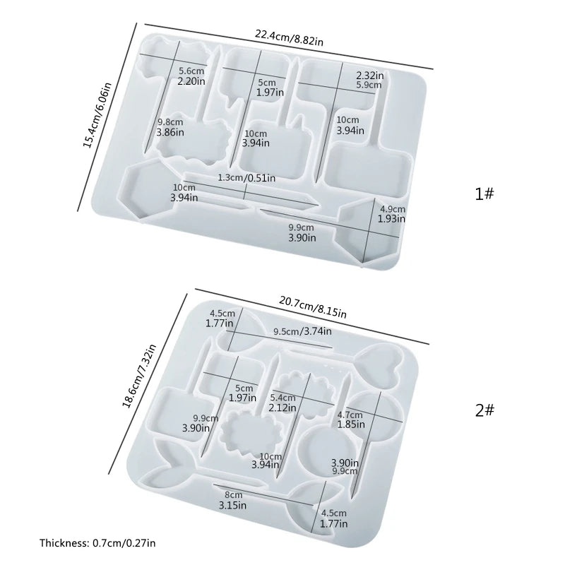 Silicone Plant Tag Moulds for Potted Plants - Durable Plant Label Moulds