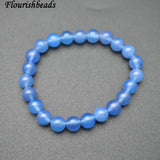 8mm Natural Agate Stone Round Bead Bracelets