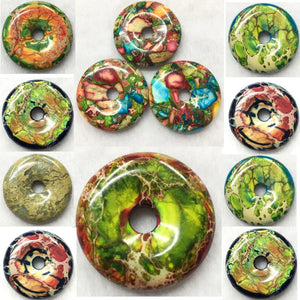 Variscite Jasp Round Pendant Bead