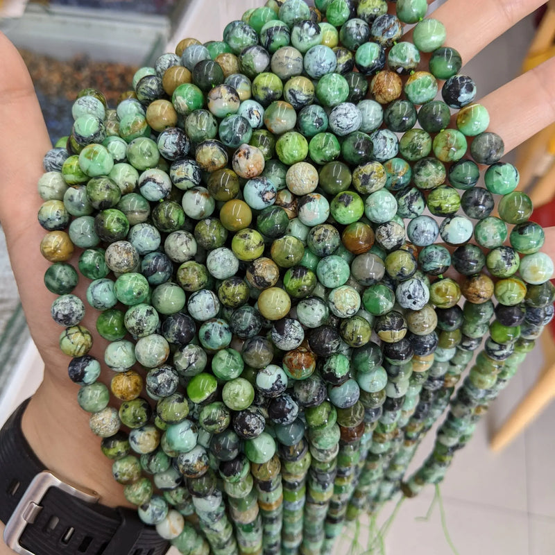 Variscite Round Beads 6/8/10mm 14in