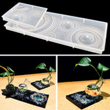 Square Flower Pot Tray Mold for Storage, Vase Base Glue Mold