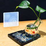 Square Flower Pot Tray Mold for Storage, Vase Base Glue Mold