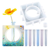 Planter Vase Silicone Molds with 6 Test Tubes for Resin Decor