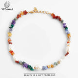 Veadawas Boho Stone Pearl Necklaces for Women