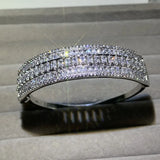 Princess Cut Clear Cubic Zircon Bangle for Women