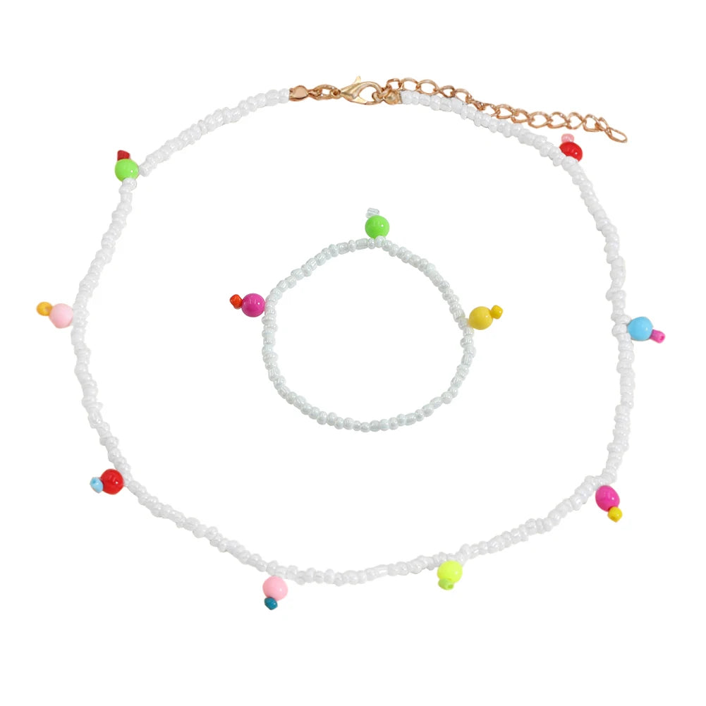 Vedawas Christmas Acrylic Beads Necklace Jewelry Set
