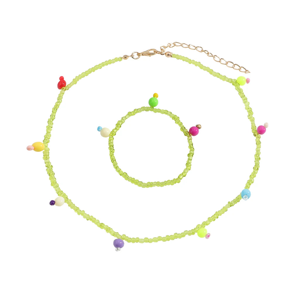 Vedawas Christmas Acrylic Beads Necklace Jewelry Set