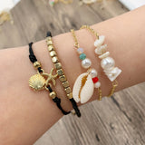 Vedawas Heart Letter Beads Bracelets Ethnic Flower Kids Charm Bracelets