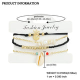 Vedawas Heart Letter Beads Bracelets Ethnic Flower Kids Charm Bracelets