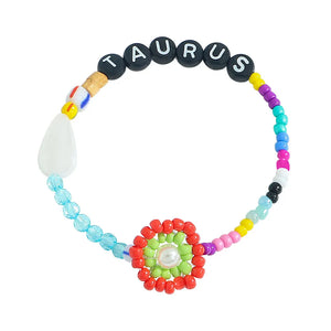 Colorful Flower Beaded Bracelets for Women - Holiday Jewelry Gift