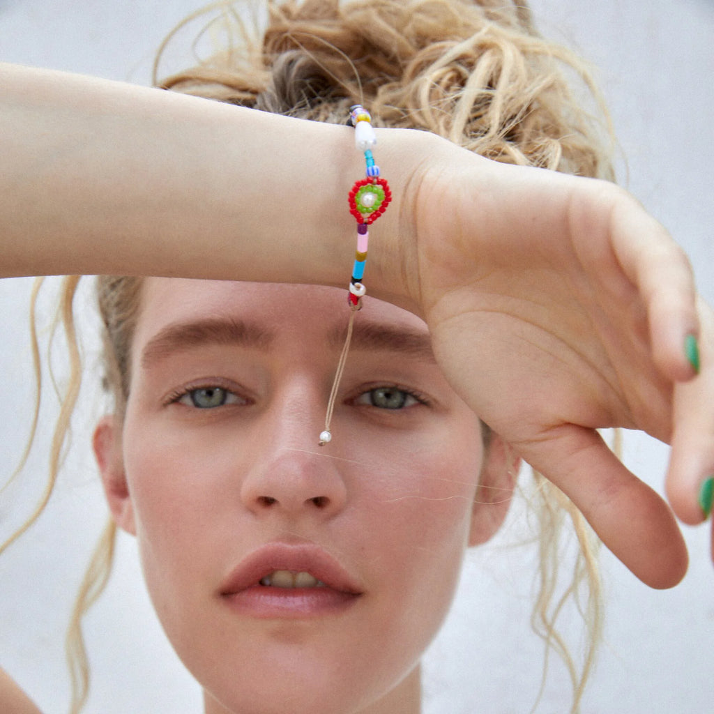 Colorful Flower Beaded Bracelets for Women - Holiday Jewelry Gift