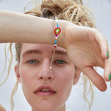Colorful Flower Beaded Bracelets for Women - Holiday Jewelry Gift