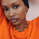 Vedawas Holiday Beads Coin Necklace Nature Stone Choker Retro Jewelry