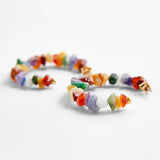 Vedawas Nature Stone Hoop Earrings for Women Summer Boho Holiday