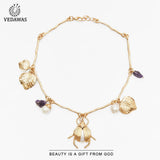 Animal Shape and Pearl Pendant Necklace Vintage Metal Chain Insect Necklace