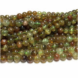 Veemak Brown Green Cat's Eye Chrysoberyl Round Beads For Jewelry Making