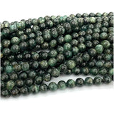 Dark Green Kyanite Round Loose Beads for Jewelry Making