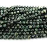 Dark Green Kyanite Round Loose Beads for Jewelry Making