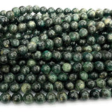 Dark Green Kyanite Round Loose Beads for Jewelry Making