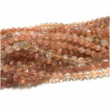 Veemak Sunstone Round Beads Natural Gemstones DIY Jewelry
