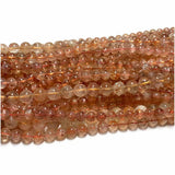 Veemak Sunstone Round Beads Natural Gemstones DIY Jewelry