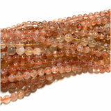 Veemak Sunstone Round Beads Natural Gemstones DIY Jewelry