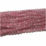 Veemak Madagascar Rose Quartz Round Loose Beads For Jewelry Making