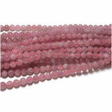 Veemak Madagascar Rose Quartz Round Loose Beads For Jewelry Making