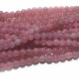 Veemak Madagascar Rose Quartz Round Loose Beads For Jewelry Making