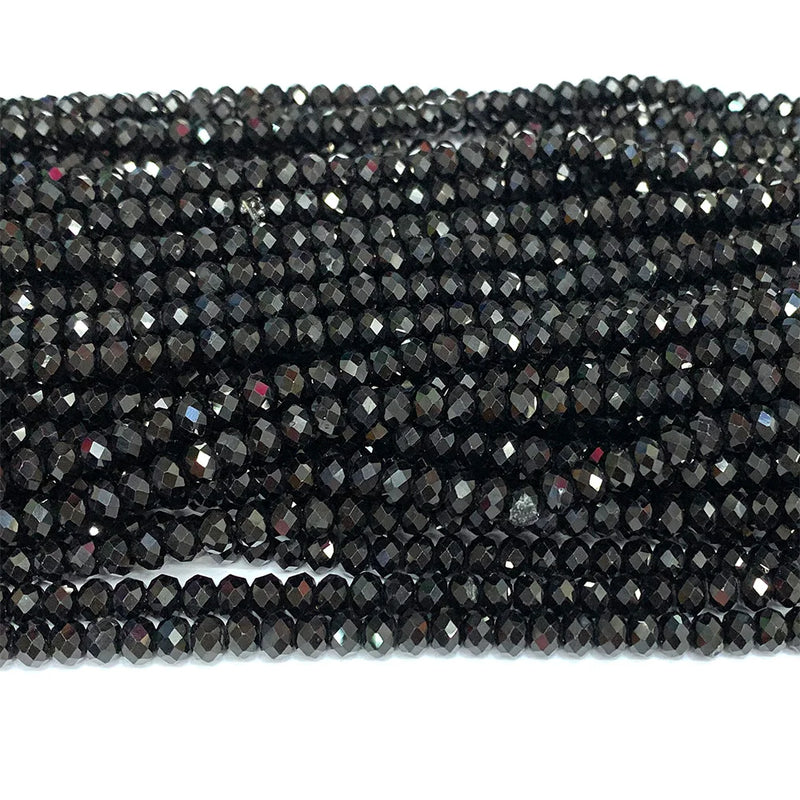 Veemak Natural Spinel Faceted Small Rondelle Beads