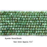 Veemak Green Kyanite Faceted Cube Disc Beads Jewelry Making
