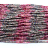 Veemak Red Ruby Sapphire Faceted Rondelle Beads 2x3mm