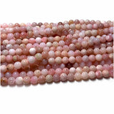 Veemak Peru Pink Opal Round Loose Beads For DIY Jewelry Making