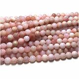 Veemak Peru Pink Opal Round Loose Beads For DIY Jewelry Making