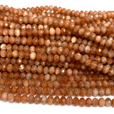 Veemak Sanidine Sunstone Faceted Crystal Beads