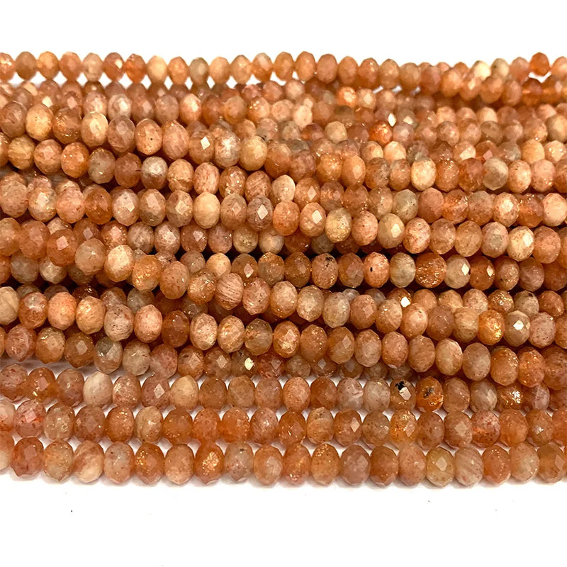 Veemak Sanidine Sunstone Faceted Crystal Beads