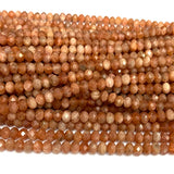 Veemak Sanidine Sunstone Faceted Crystal Beads