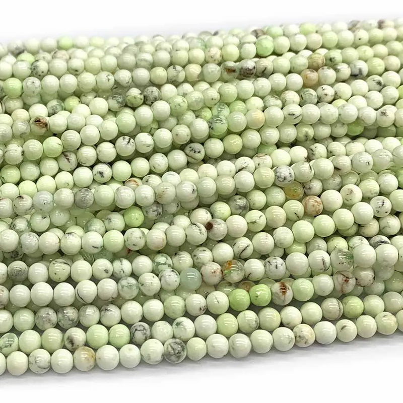 Veemak Yellow Turquoise Round Loose Beads Natural Gemstones Crystal DIY