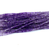Amethyst Faceted Rondelle Beads DIY Jewelry Making
