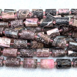 Faceted Column Tube Beads Amethyst Lapis Lazuli Quartz