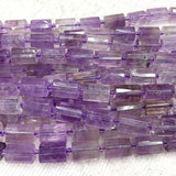 Faceted Column Tube Beads Amethyst Lapis Lazuli Quartz