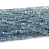 Aquamarine Edge Cube Faceted Beads for Jewelry Making DIY