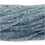 Aquamarine Edge Cube Faceted Beads for Jewelry Making DIY