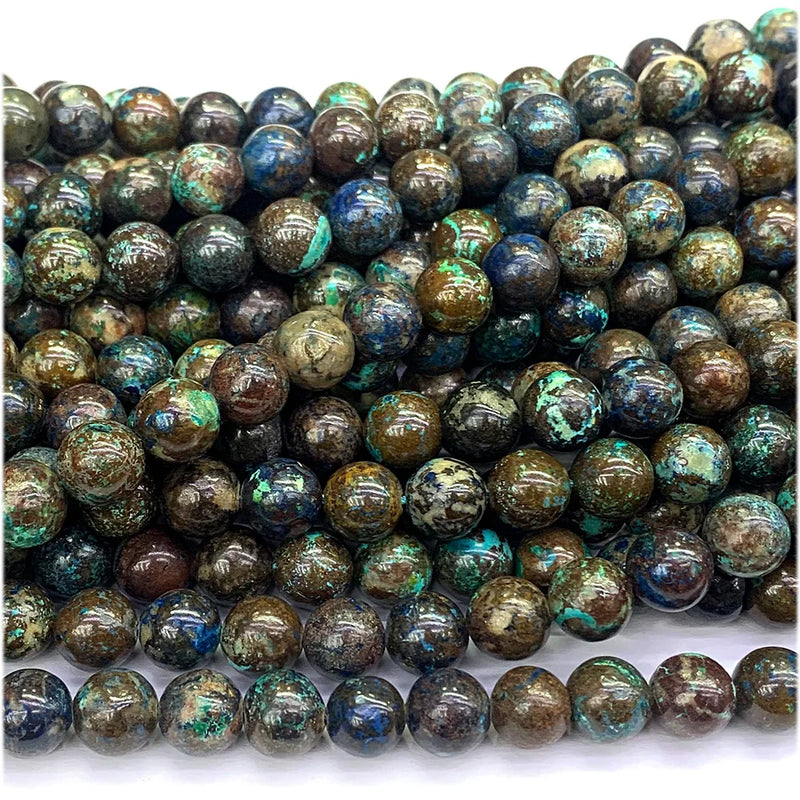 Brown Shattuckite Round Beads - Natural Gemstones for Jewelry Making