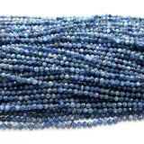 Kyanite Faceted Small Round Beads 07423