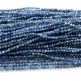 Kyanite Faceted Small Round Beads 07423